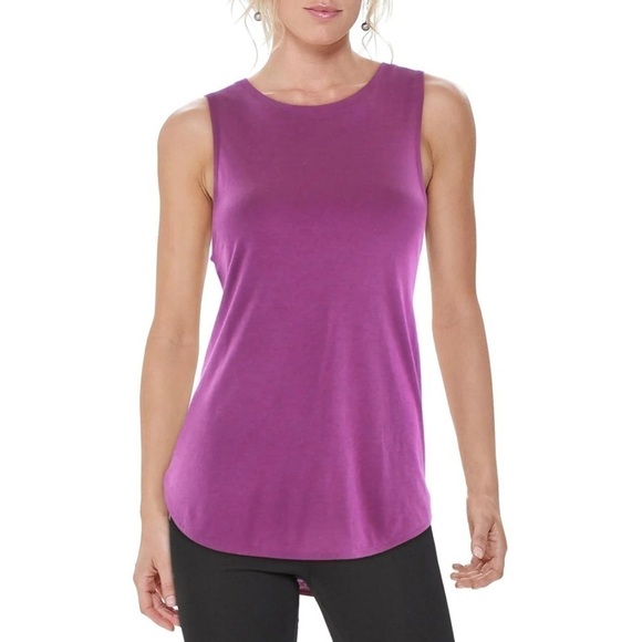 COTTON ON Women's Active Curve Hem Tank Top Shirt Deep Orchid XS NEW - Picture 1 of 8